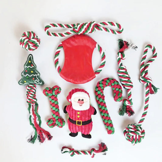 Holiday Dog Toy Set